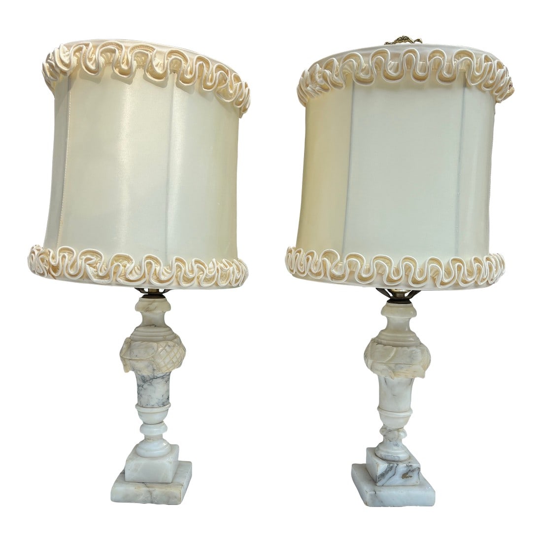 Pair of 1970s Marble Base Detailed Lamps (1 of 12)