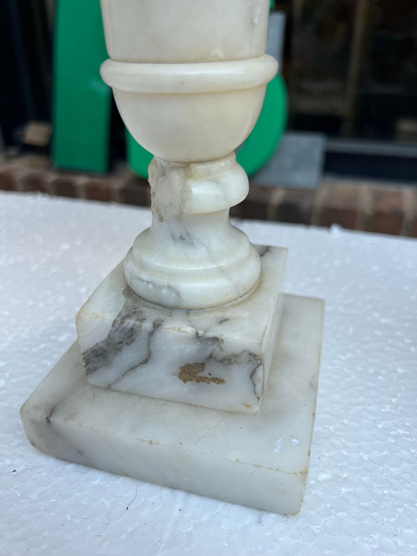 Pair of 1970s Marble Base Detailed Lamps - 4