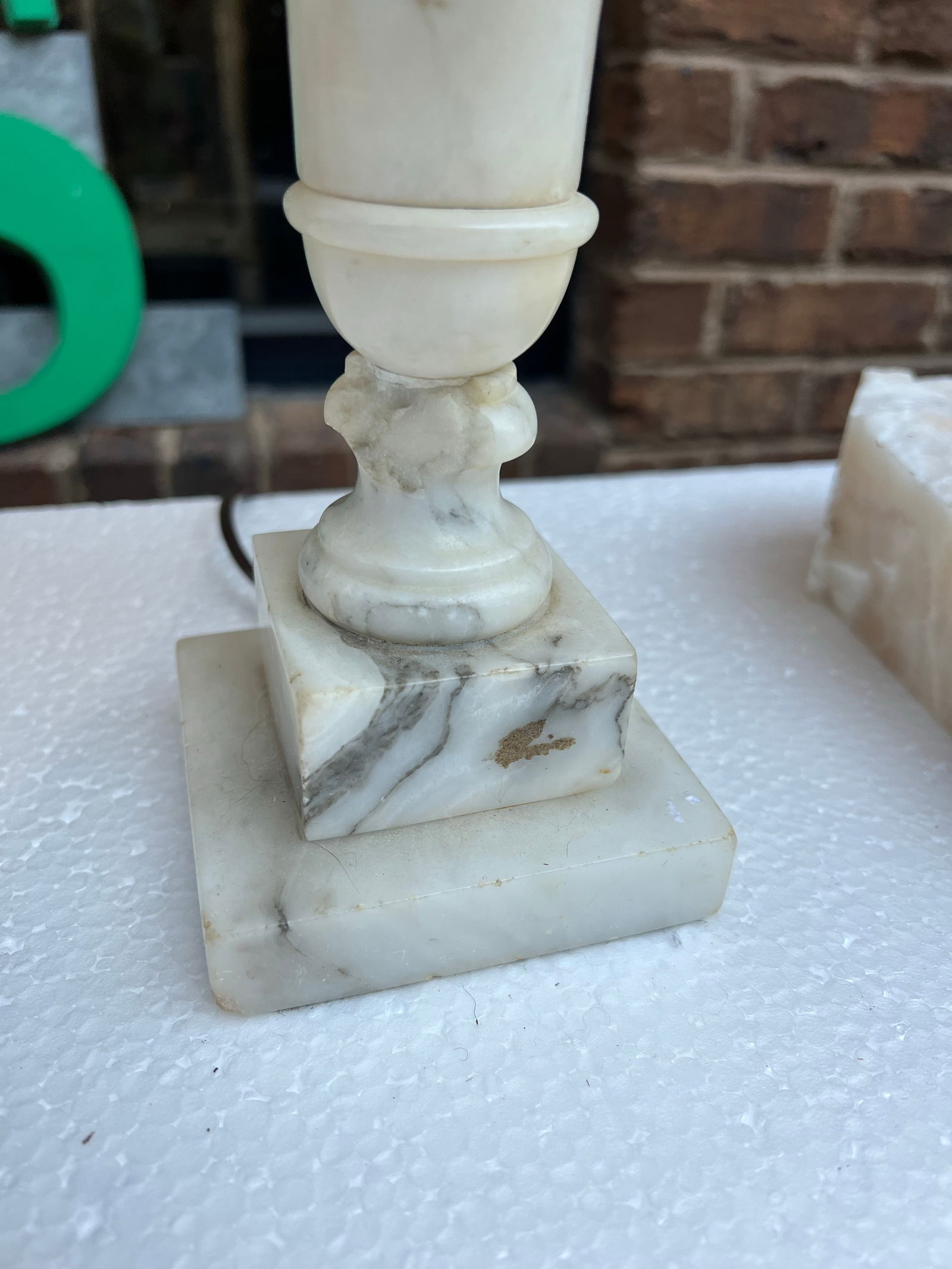 Pair of 1970s Marble Base Detailed Lamps - 5