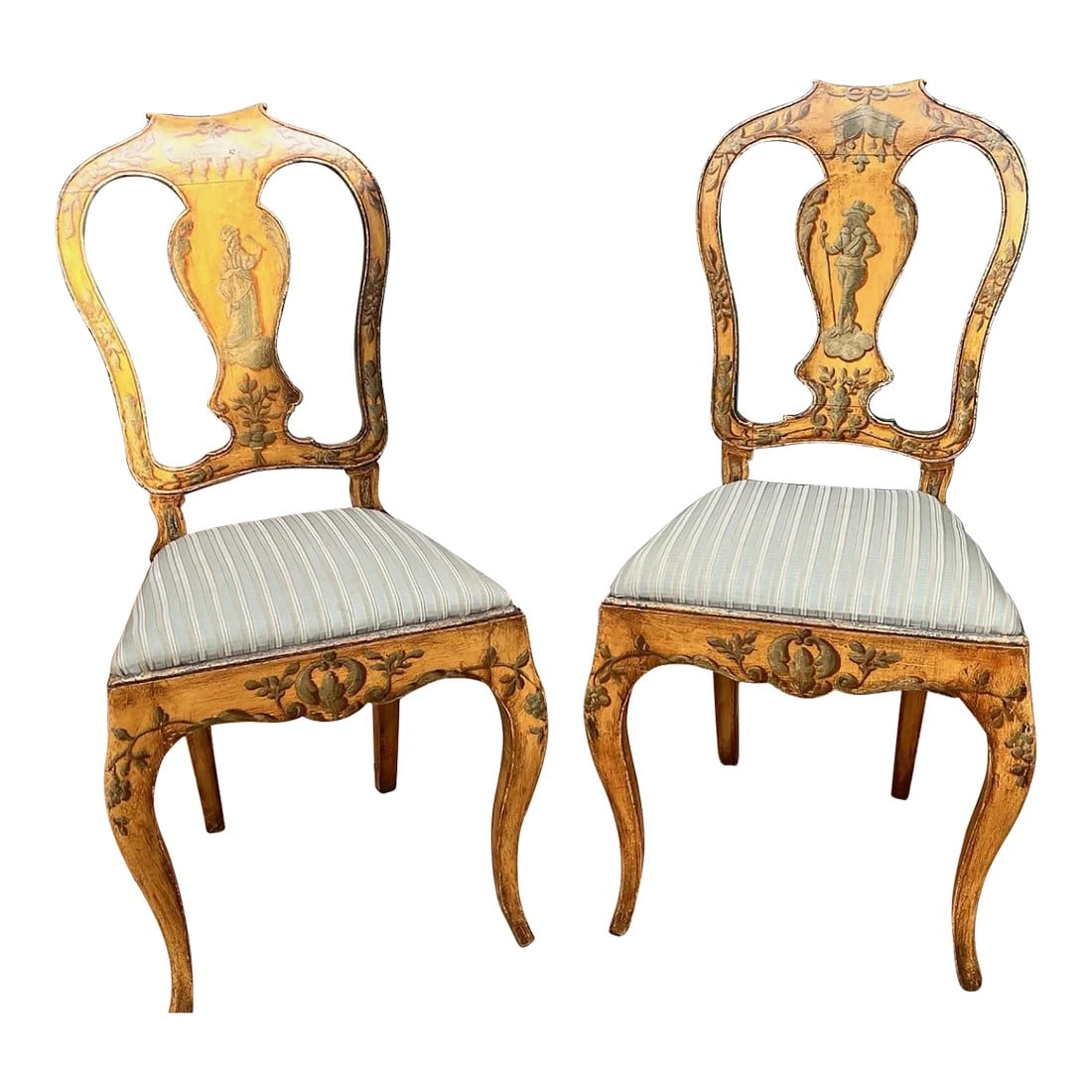 Late 1800s Italian Side Chairs- a Pair (1 of 10)
