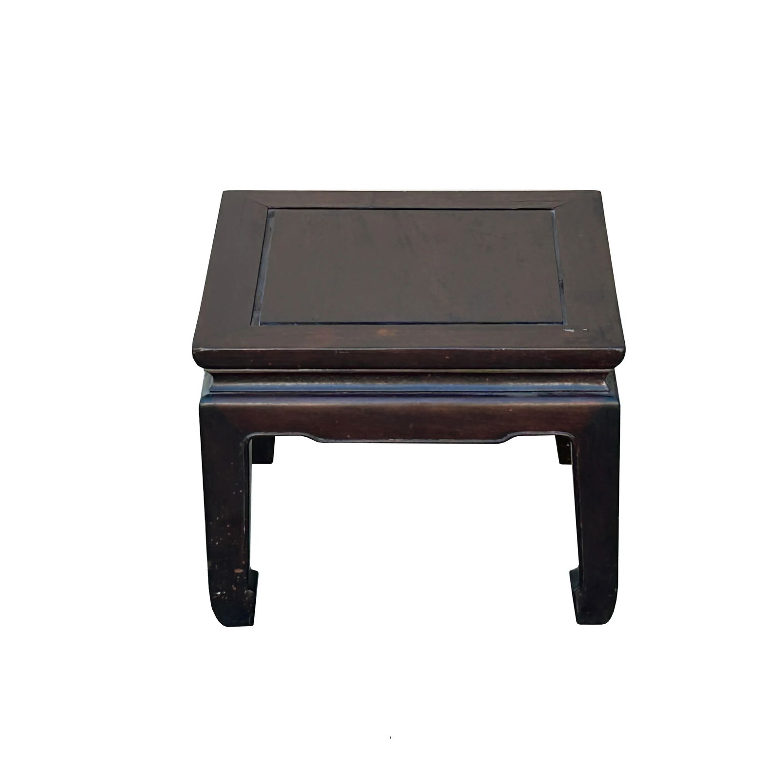 16" Oriental Brown Stain Square Wood Stool Table Display Stand Pedestal - 2