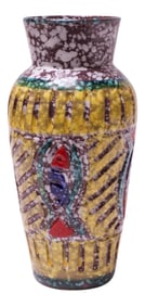 Mid-Century Italian Textured Studio Ceramic "Fish" Vase