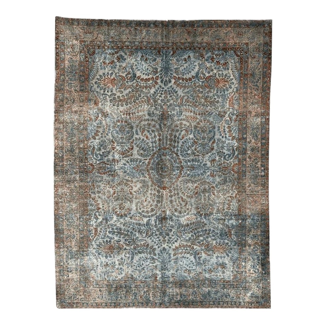 1960s Old Persian Sarouk Area Rug 8x12: Enhance your decor with an 8x12 Sarouk Rug. Its intricate design brings Persian charm to #Dallas_DFW_TX. Condition: Alterations: Original Condition Unaltered Imperfections: Some Imperfections