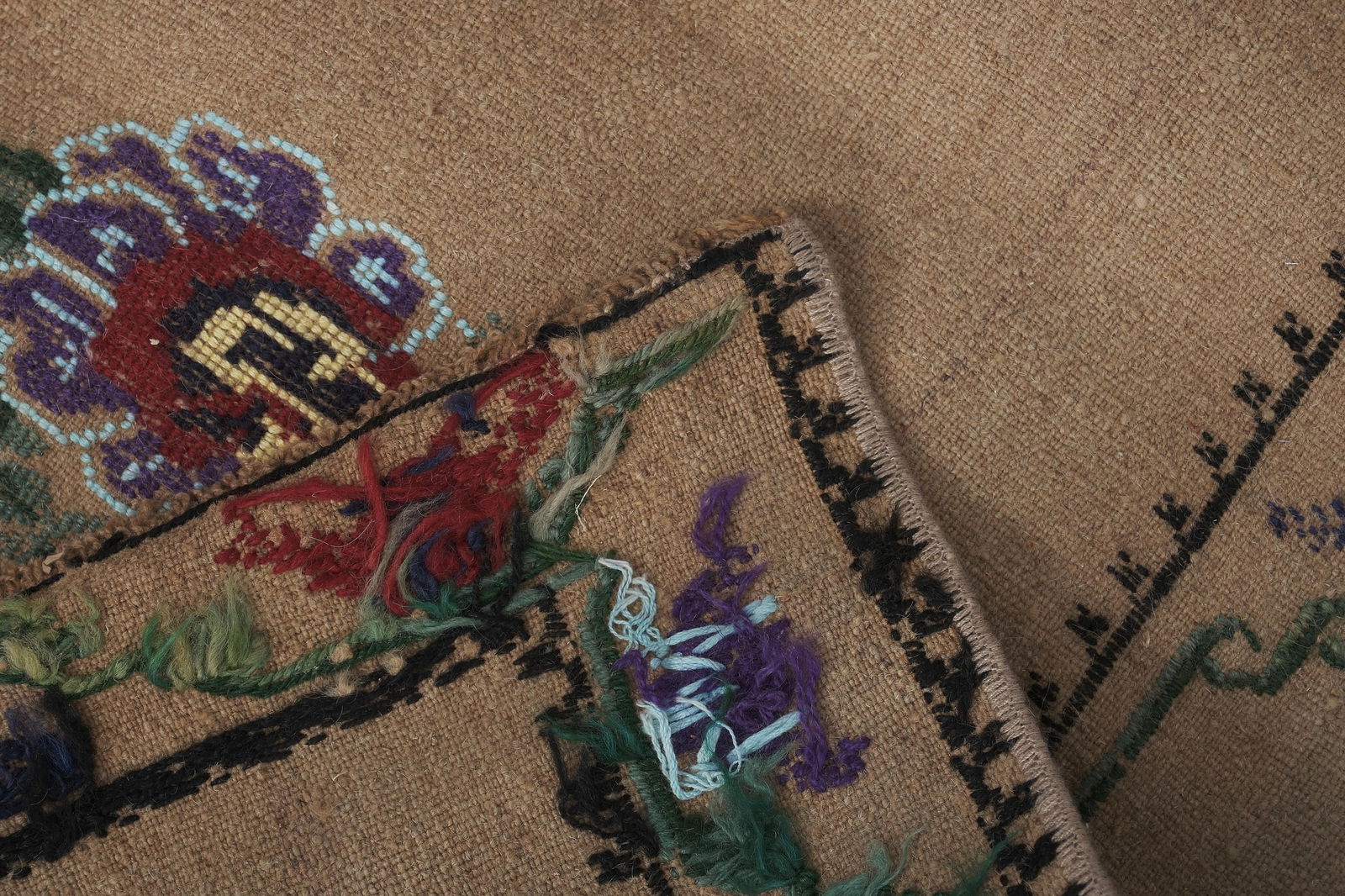 Turkish Floral Kilim Runner 1'8'' X 13'4'' - 7