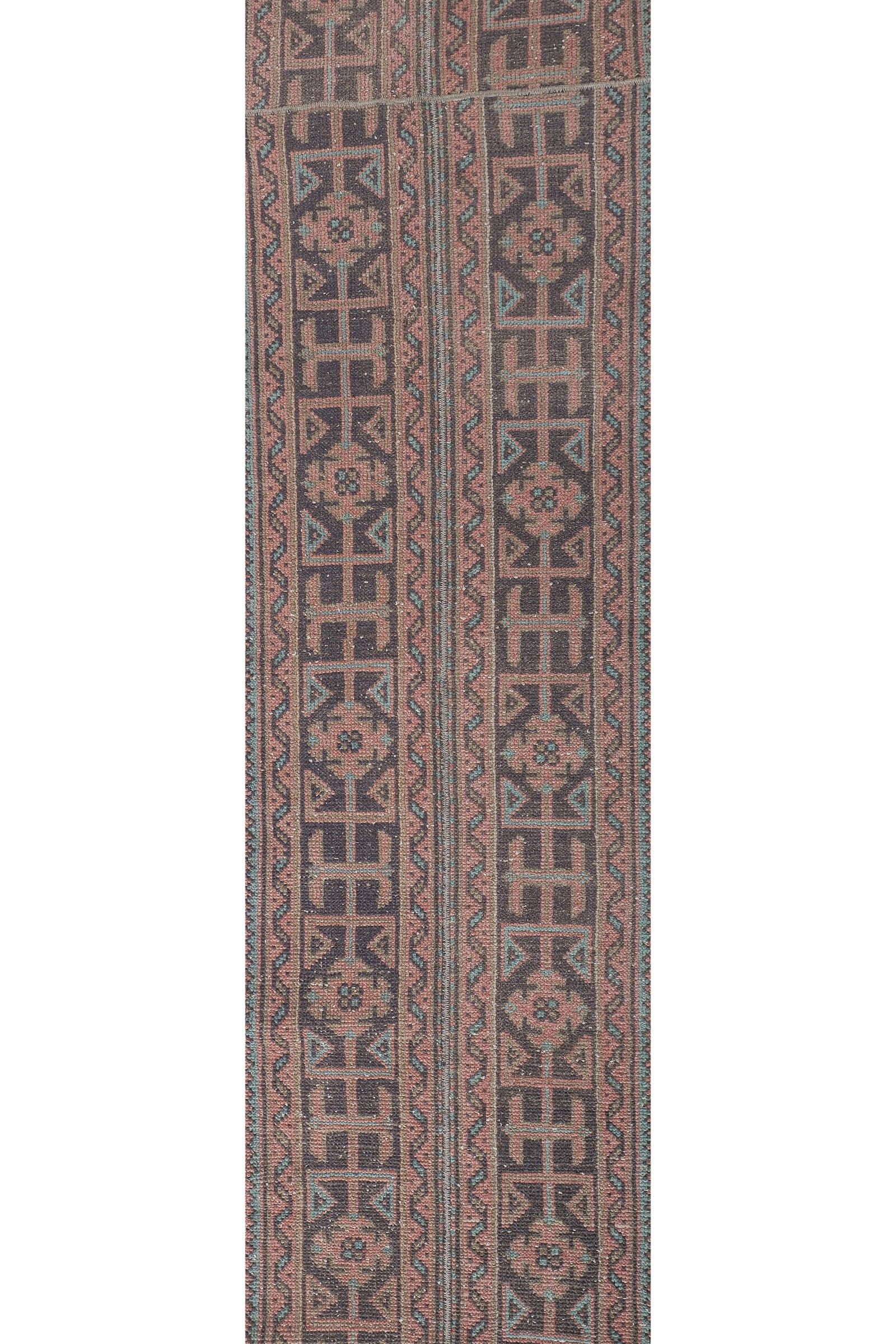 1960s Vintage Turkish Oushak Extra Long and Wide Runner - Stair Tread 1'10'' X 20'8'' - 6