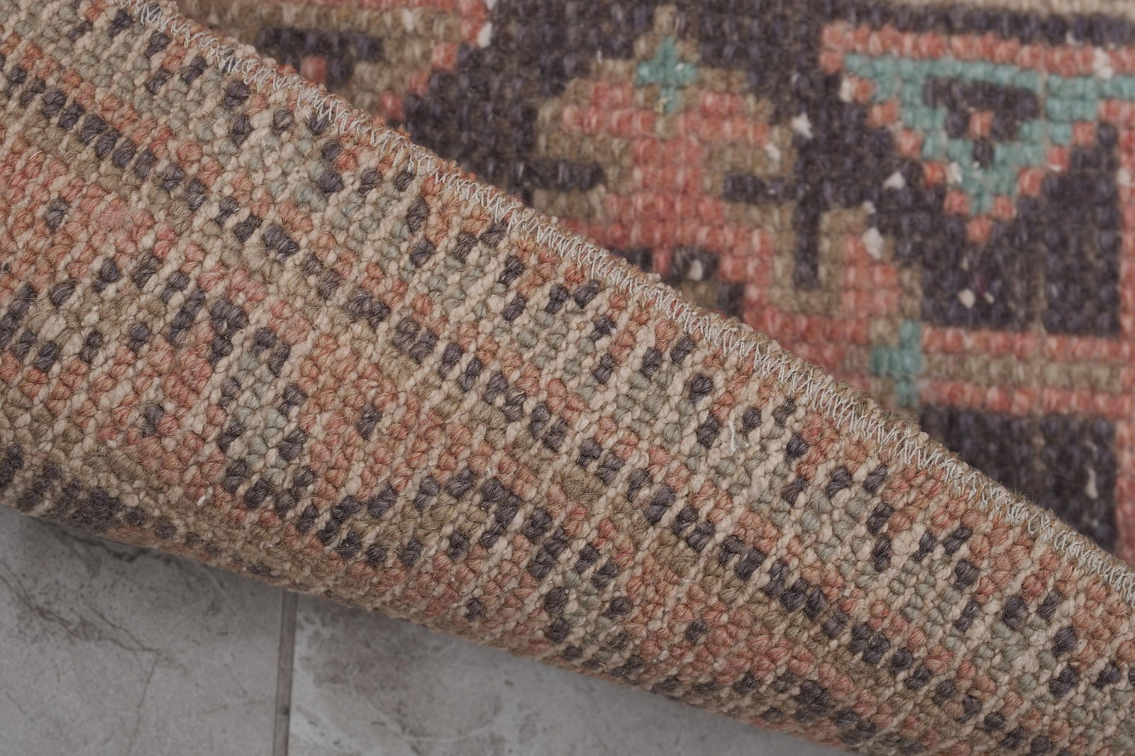 1960s Vintage Turkish Oushak Extra Long and Wide Runner - Stair Tread 1'10'' X 20'8'' - 7