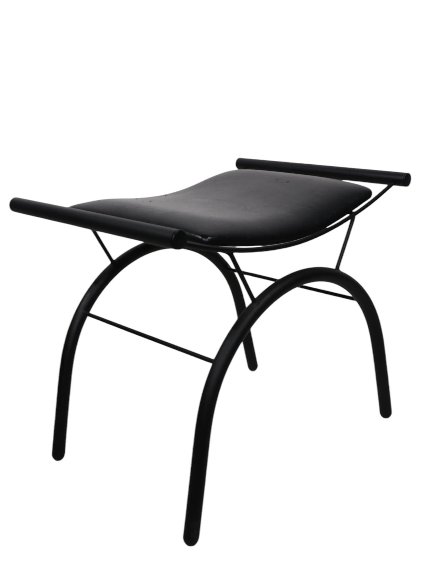 Post Modern Saddle Seat Vanity Bench Att. To Quebec 69 - 6