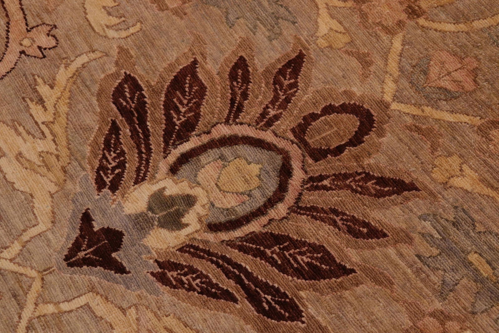 Oriental Ziegler Gray Tan Hand-Knotted Wool Rug - 10'1'' X 14'4'' - 6