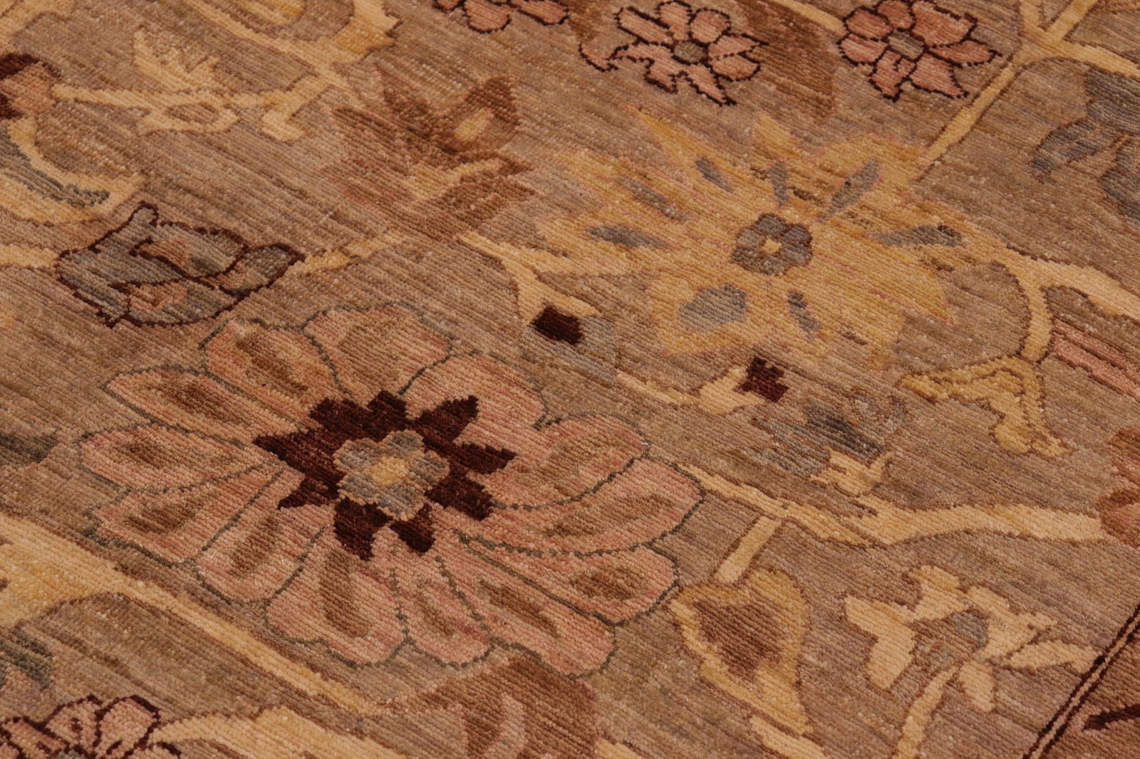 Oriental Ziegler Gray Tan Hand-Knotted Wool Rug - 10'1'' X 14'4'' - 7