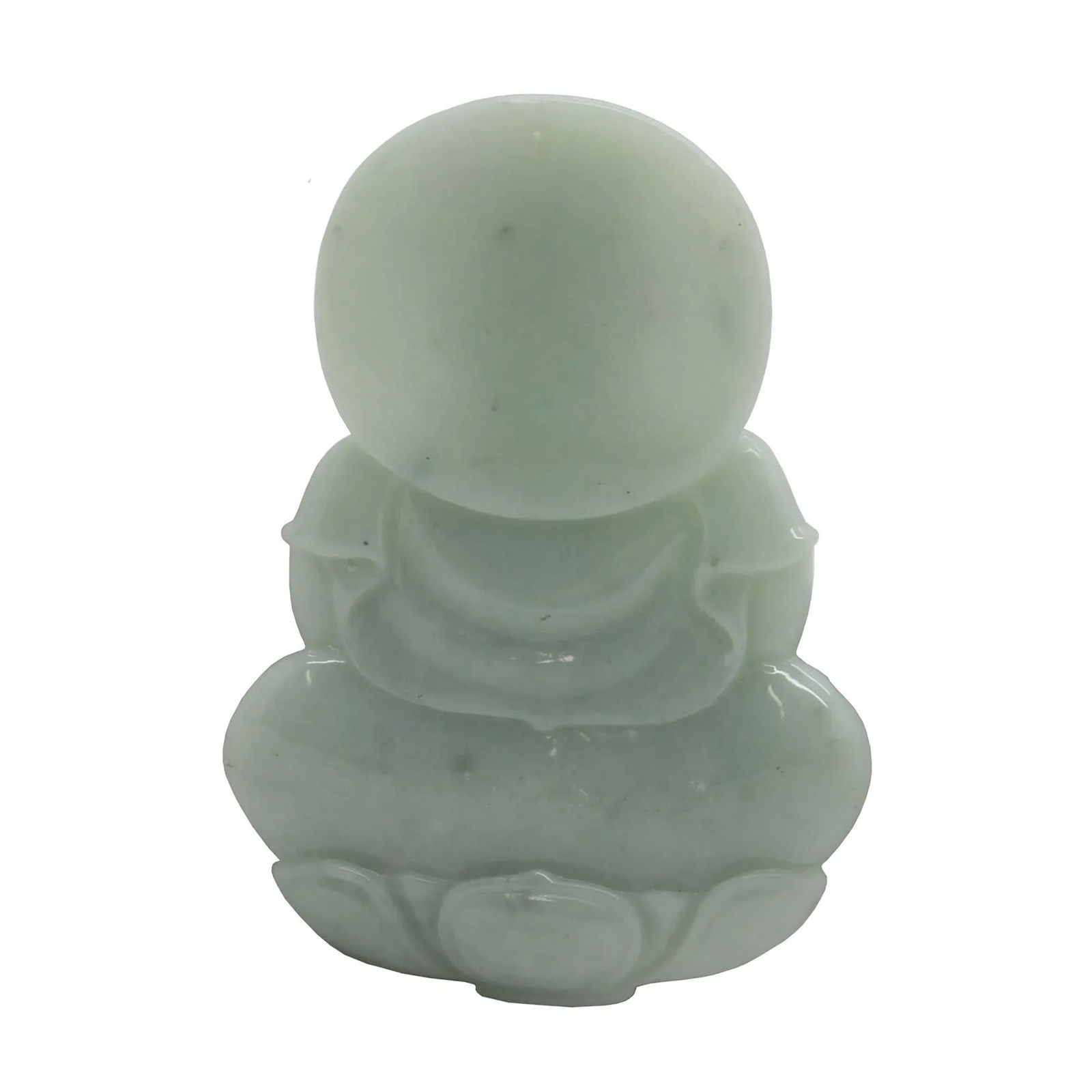 Light Green Sitting Jade Kwan Yin - Bodhisattva - Goddess of Mercy Jade Pendant - 4