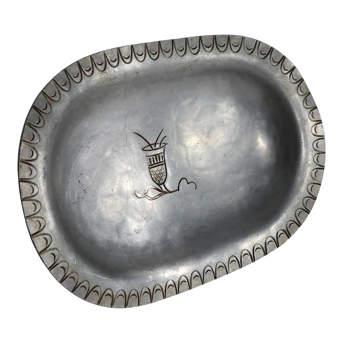 Palmer Smith Aluminum Tray With Inscribed Decorations (1 of 12)