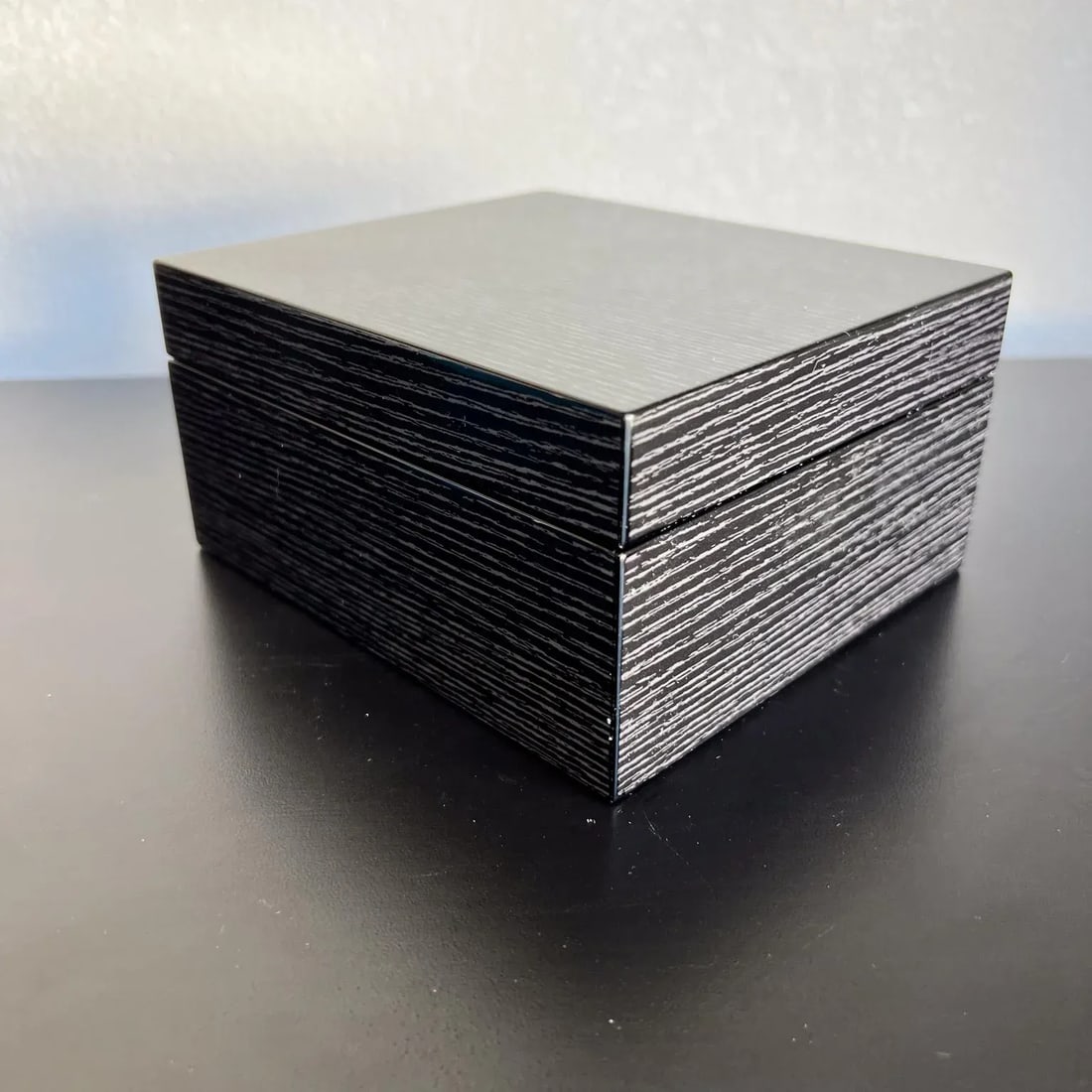 Modern Jewelry Music Box Gray Gloss Oak Wood - 7