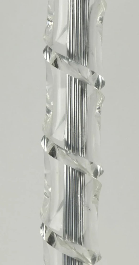 1950s Art Deco Lucite Twist Column Table Lamp - 5