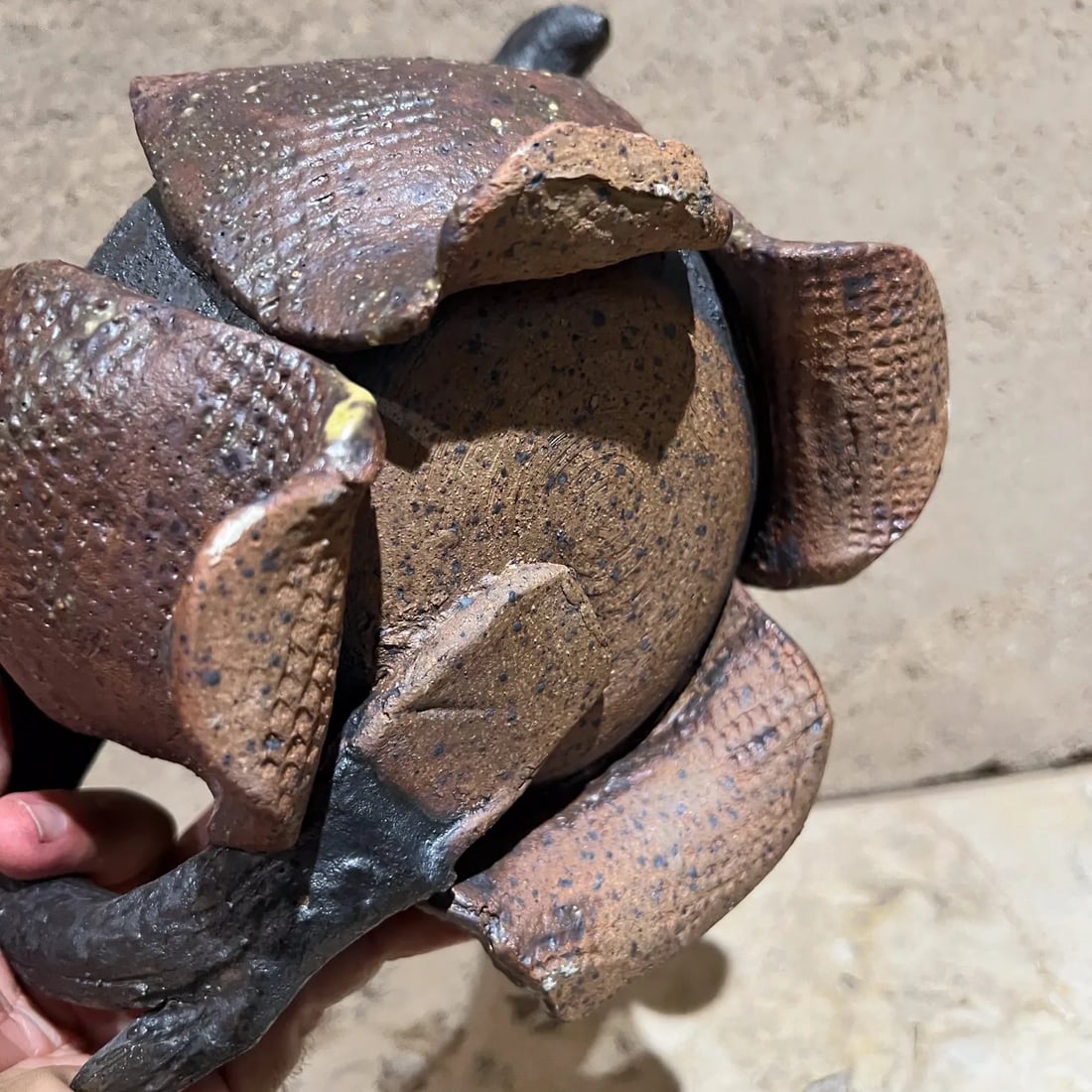 Magnificent Sculptural Tea Pot Vintage Studio Art Pottery - 7