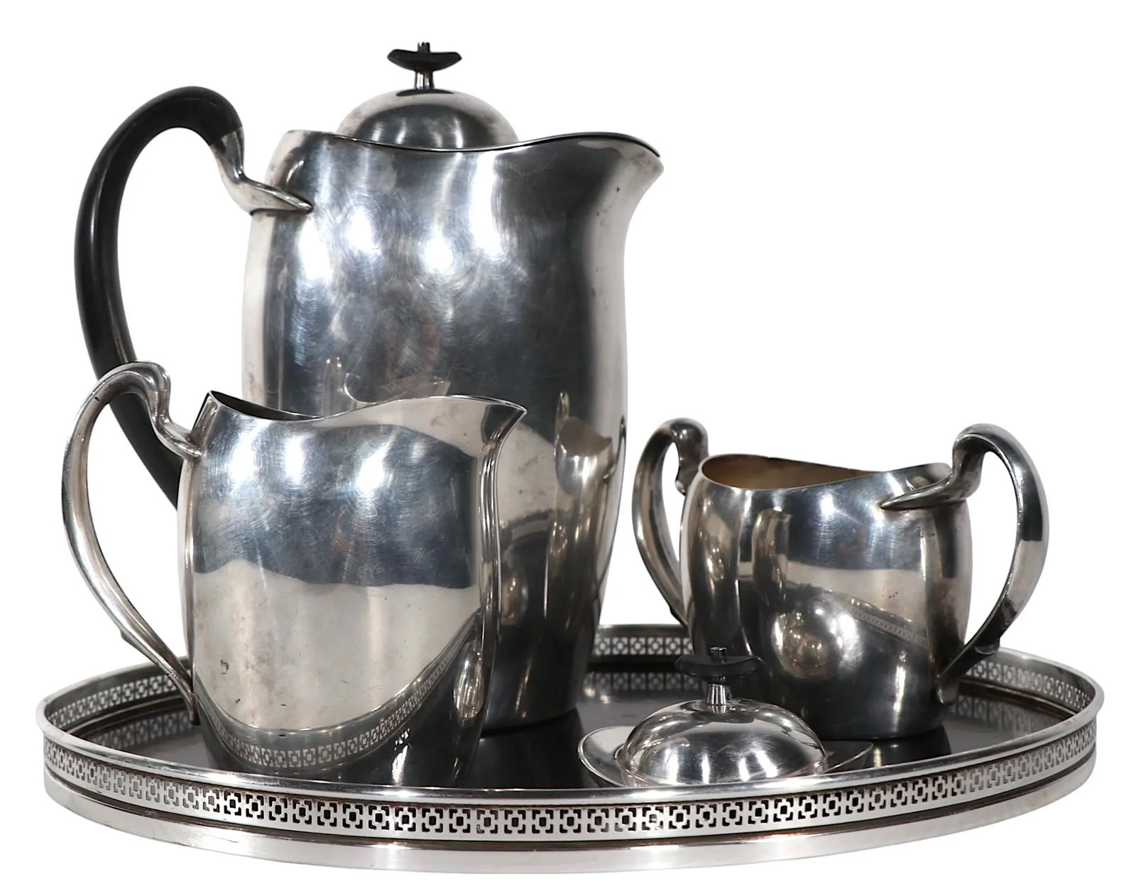 4pc Art Deco Style Silver Plate Coffee Tea Serving Set Achievement by Community C. 1930/50 - 5
