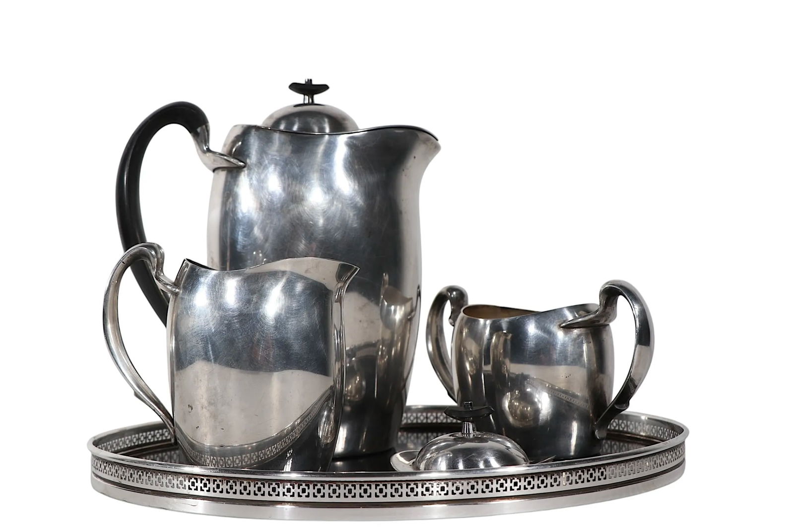 4pc Art Deco Style Silver Plate Coffee Tea Serving Set Achievement by Community C. 1930/50 - 6