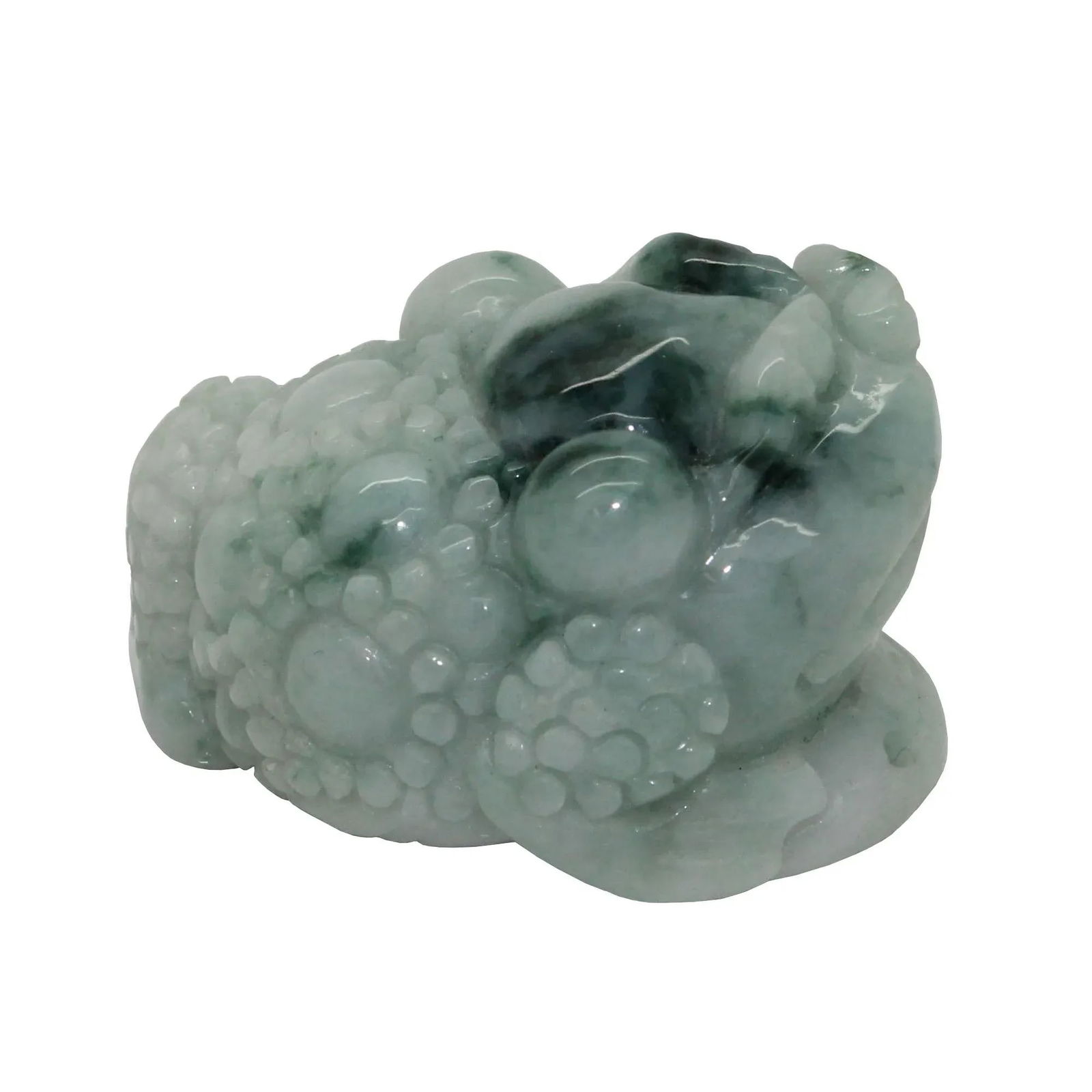 Carved Pendant With Chinese Natural Jade Pixie on Chinese Ancient Money - 3