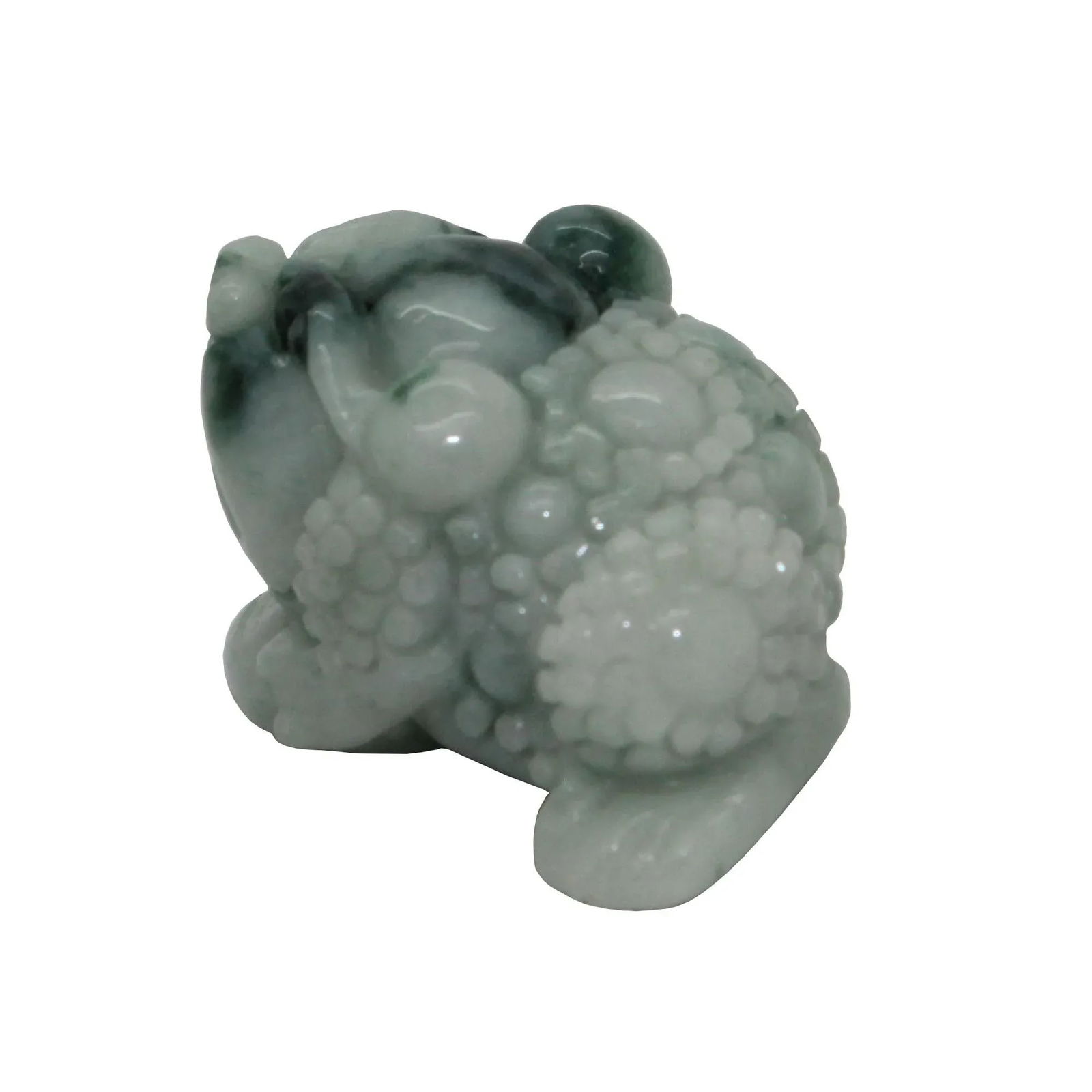 Carved Pendant With Chinese Natural Jade Pixie on Chinese Ancient Money - 4