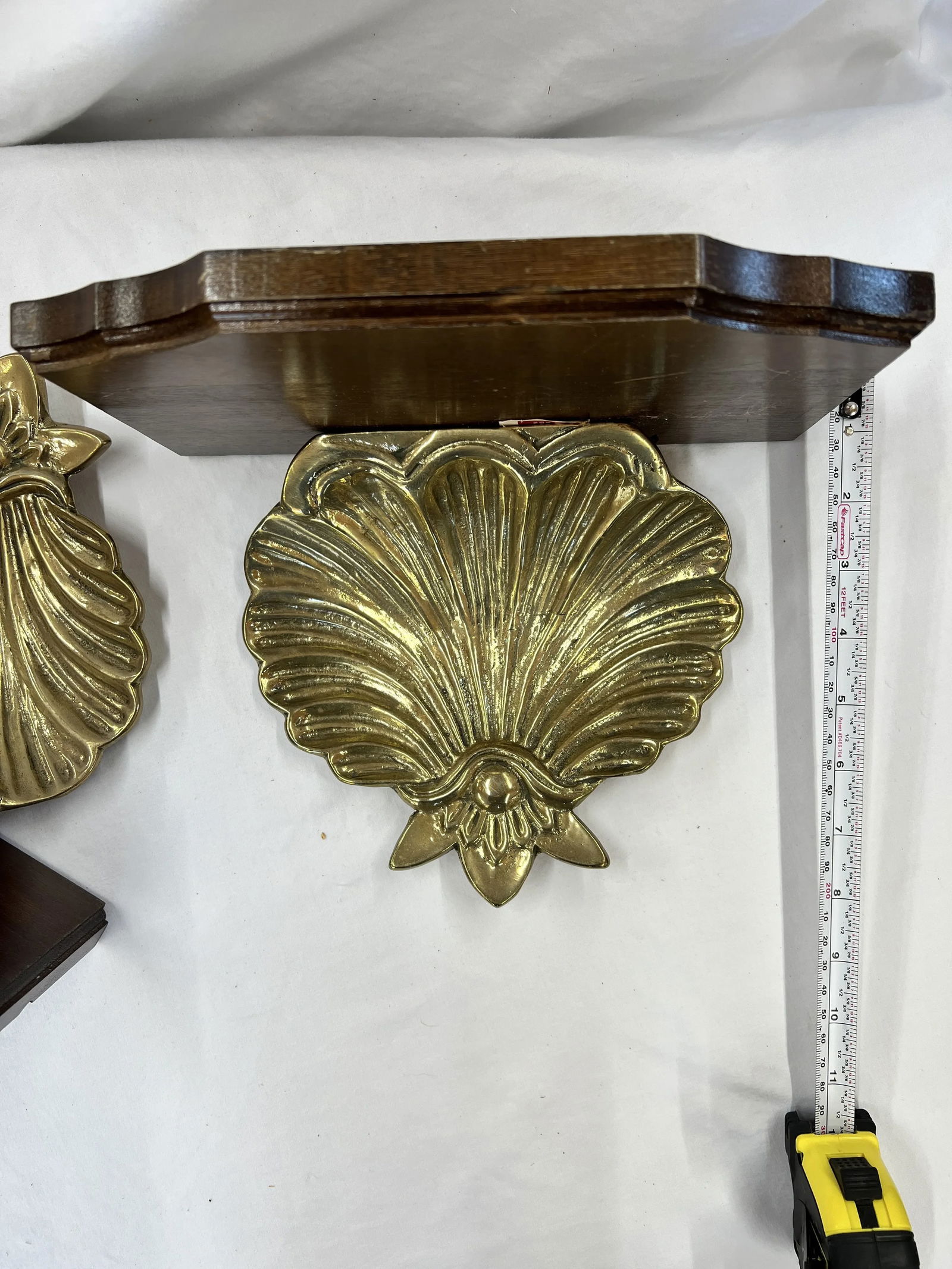Mid Century Clam Shell Wall Bracket Shelves - 3