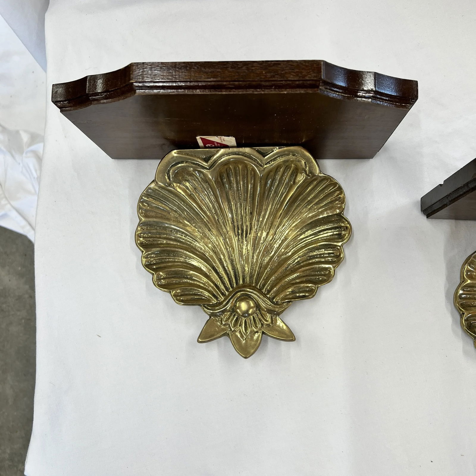 Mid Century Clam Shell Wall Bracket Shelves - 6