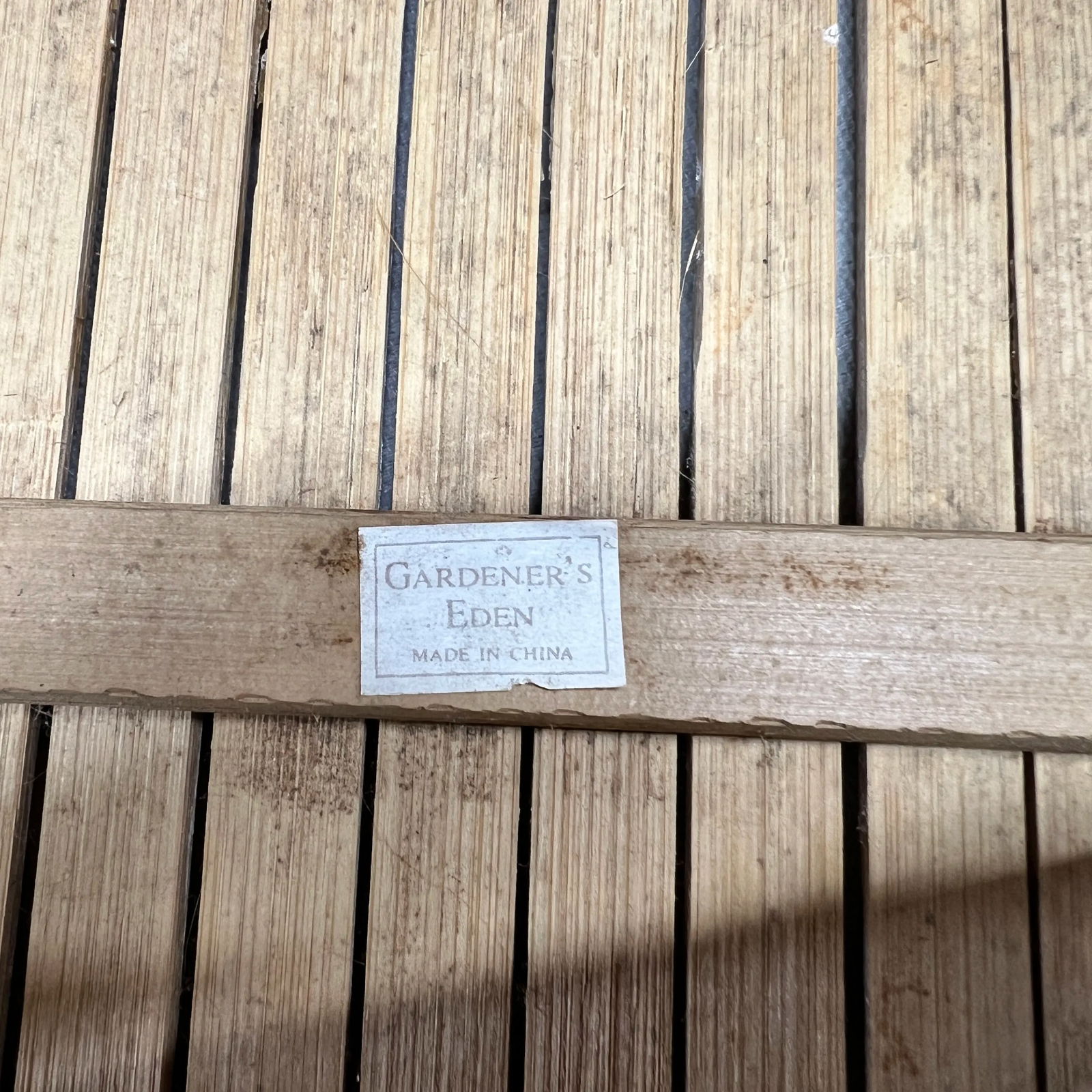 Folding Bamboo Side / Drink Table , Peg Construction - 4