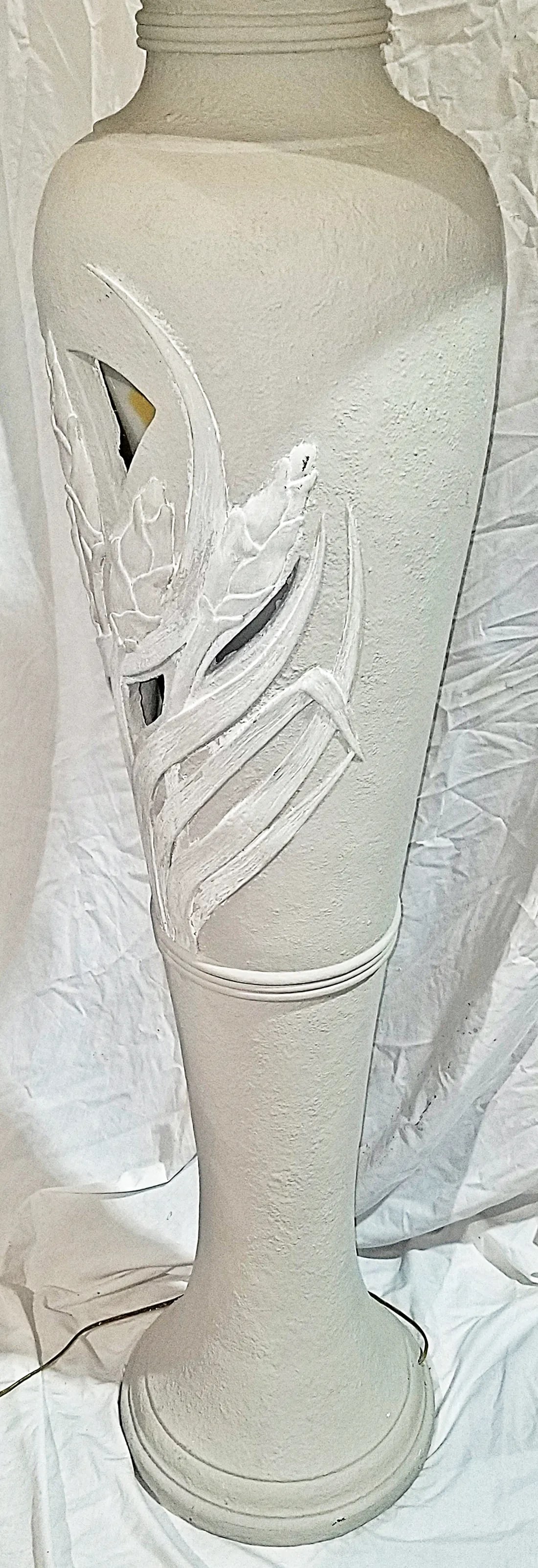 1980s Art Nouveau Style Plaster Floor Lamp - 6