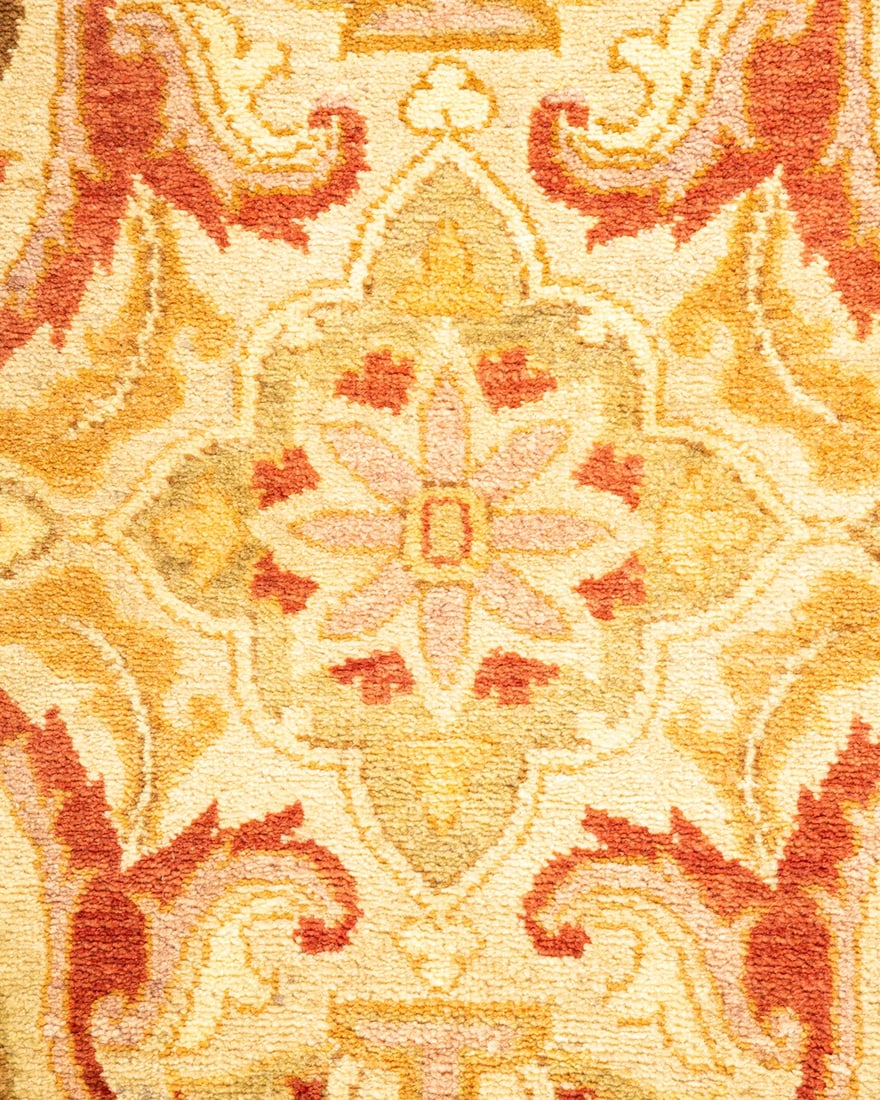 Mogul, One-of-a-Kind Hand-Knotted Area Rug - Ivory, 4' 3" x 5' 8" - 3