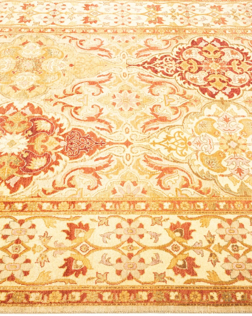 Mogul, One-of-a-Kind Hand-Knotted Area Rug - Ivory, 4' 3" x 5' 8" - 4