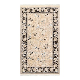 Mogul, One-of-a-Kind Hand-Knotted Area Rug - Ivory, 3' 2" x 5' 5"