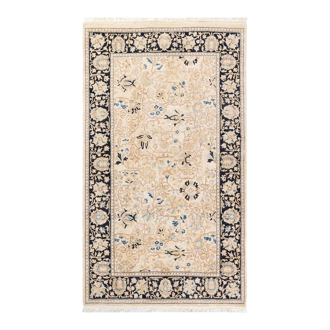 Mogul, One-of-a-Kind Hand-Knotted Area Rug - Ivory, 3' 2" x 5' 5": With understated palettes and allover designs, the rugs in the Mogul Collection will bring timeless sophistication to any room. Influenced by a spectrum of Turkish, Indian, and Persian designs, the