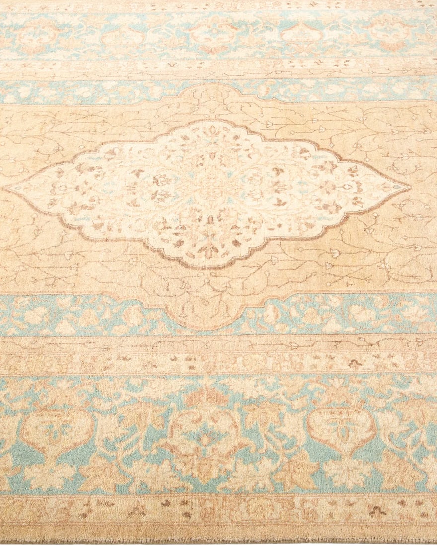 Mogul, One-of-a-Kind Hand-Knotted Area Rug - Yellow, 4' 1" x 6' 4" - 4