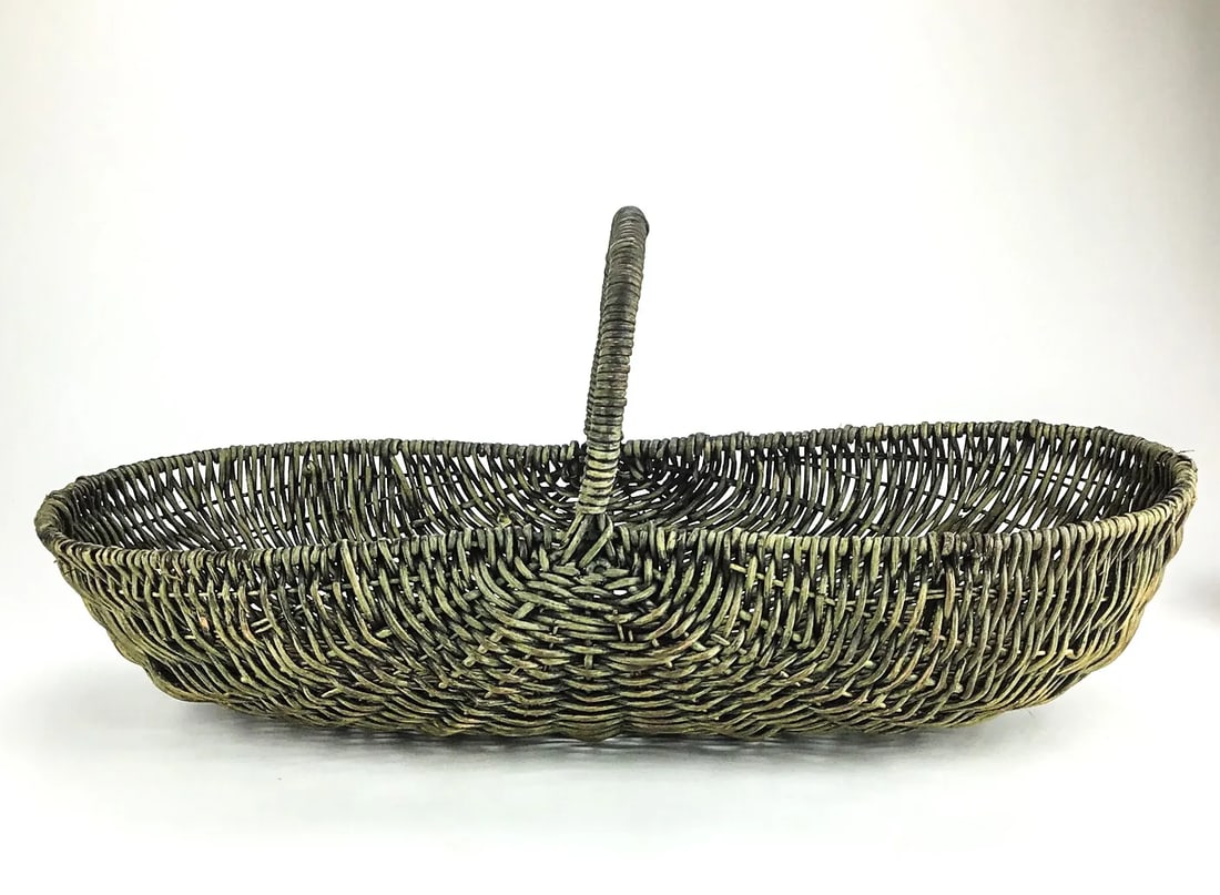 Antique French Farmhouse Wicker Bread Basket - 3