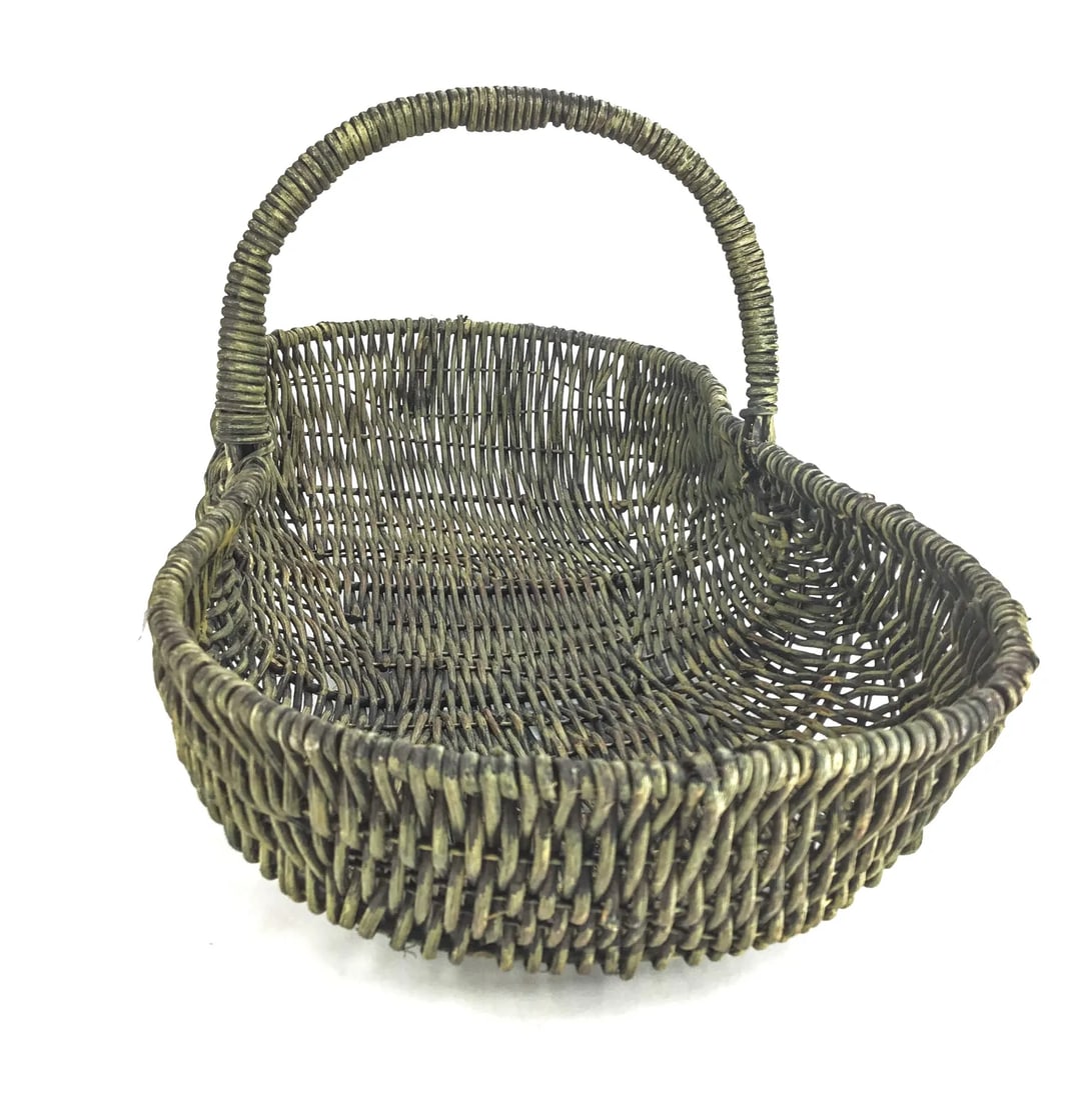 Antique French Farmhouse Wicker Bread Basket - 5