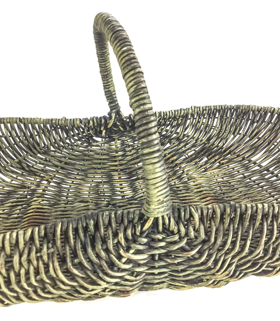 Antique French Farmhouse Wicker Bread Basket - 6