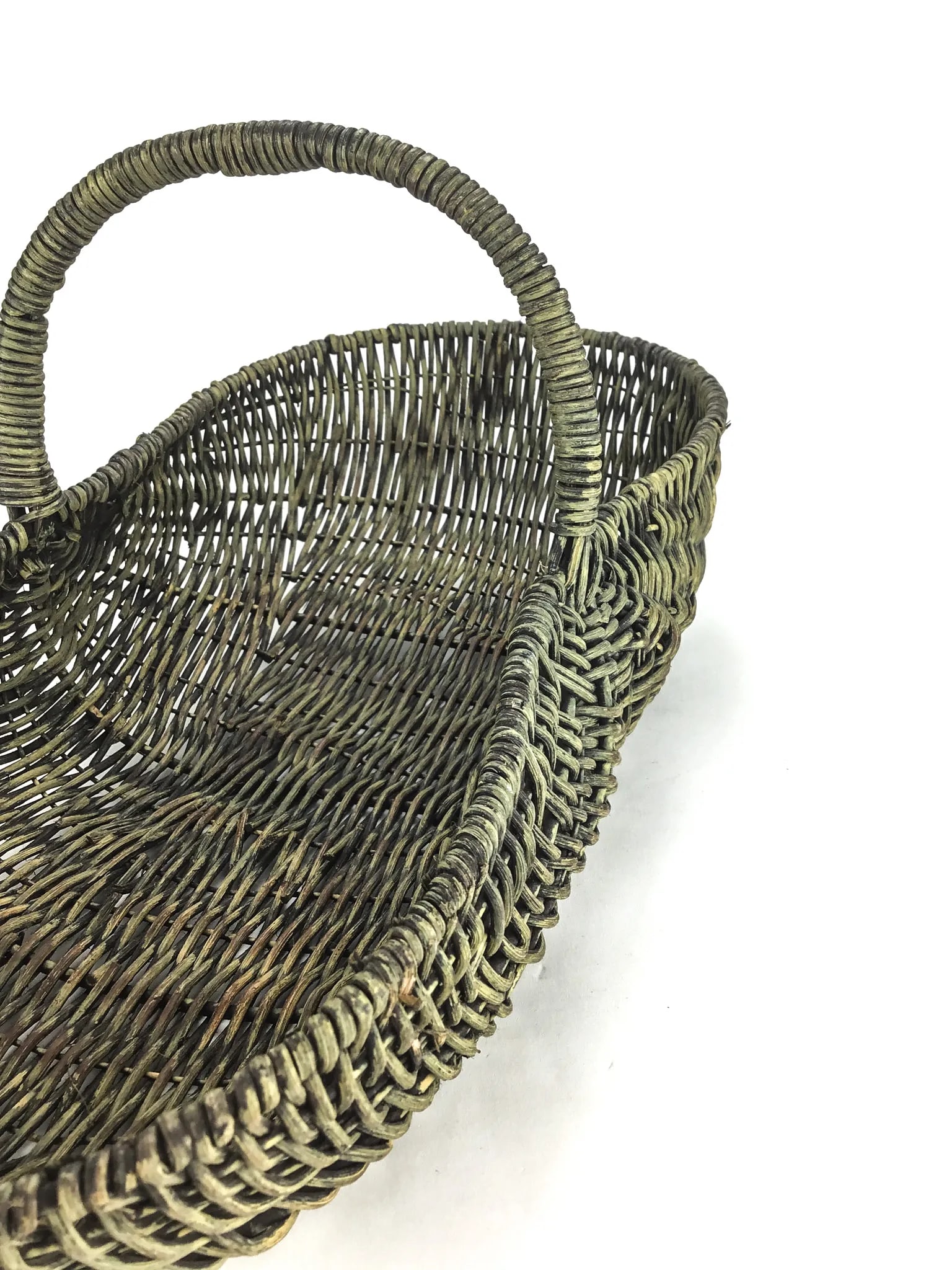 Antique French Farmhouse Wicker Bread Basket - 7