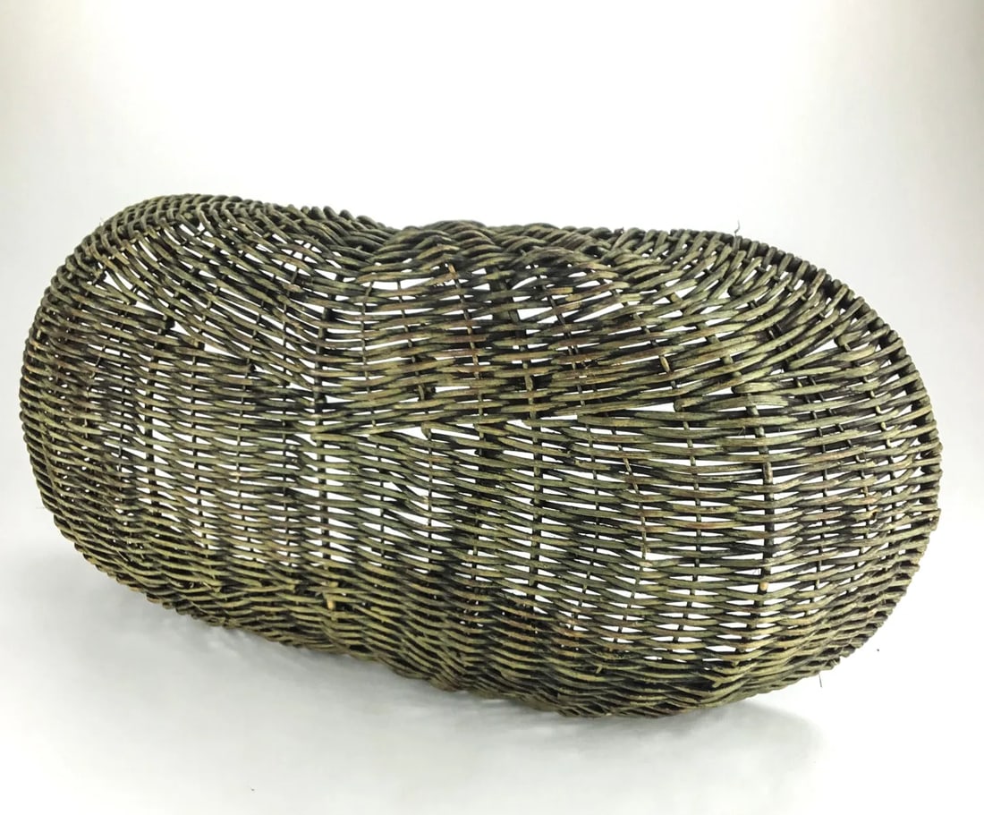 Antique French Farmhouse Wicker Bread Basket - 9