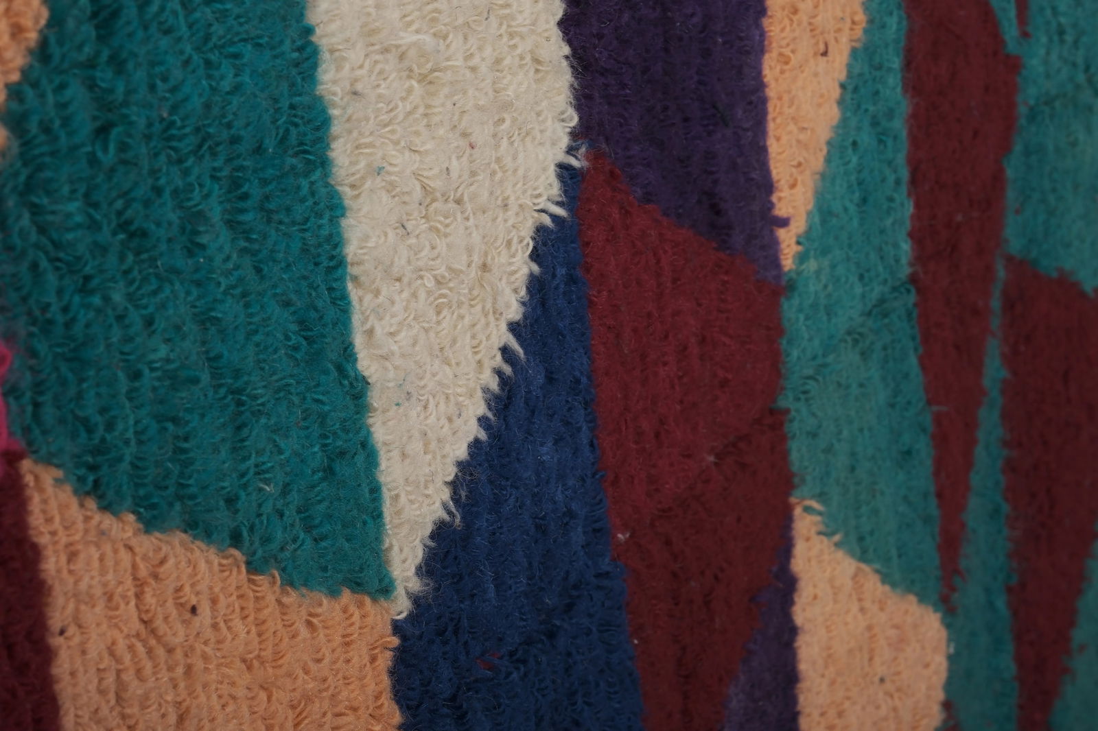 1970s Vintage Mohair Colorful Turkish Tulu Rug 3'9'' X 4'1'' - 11