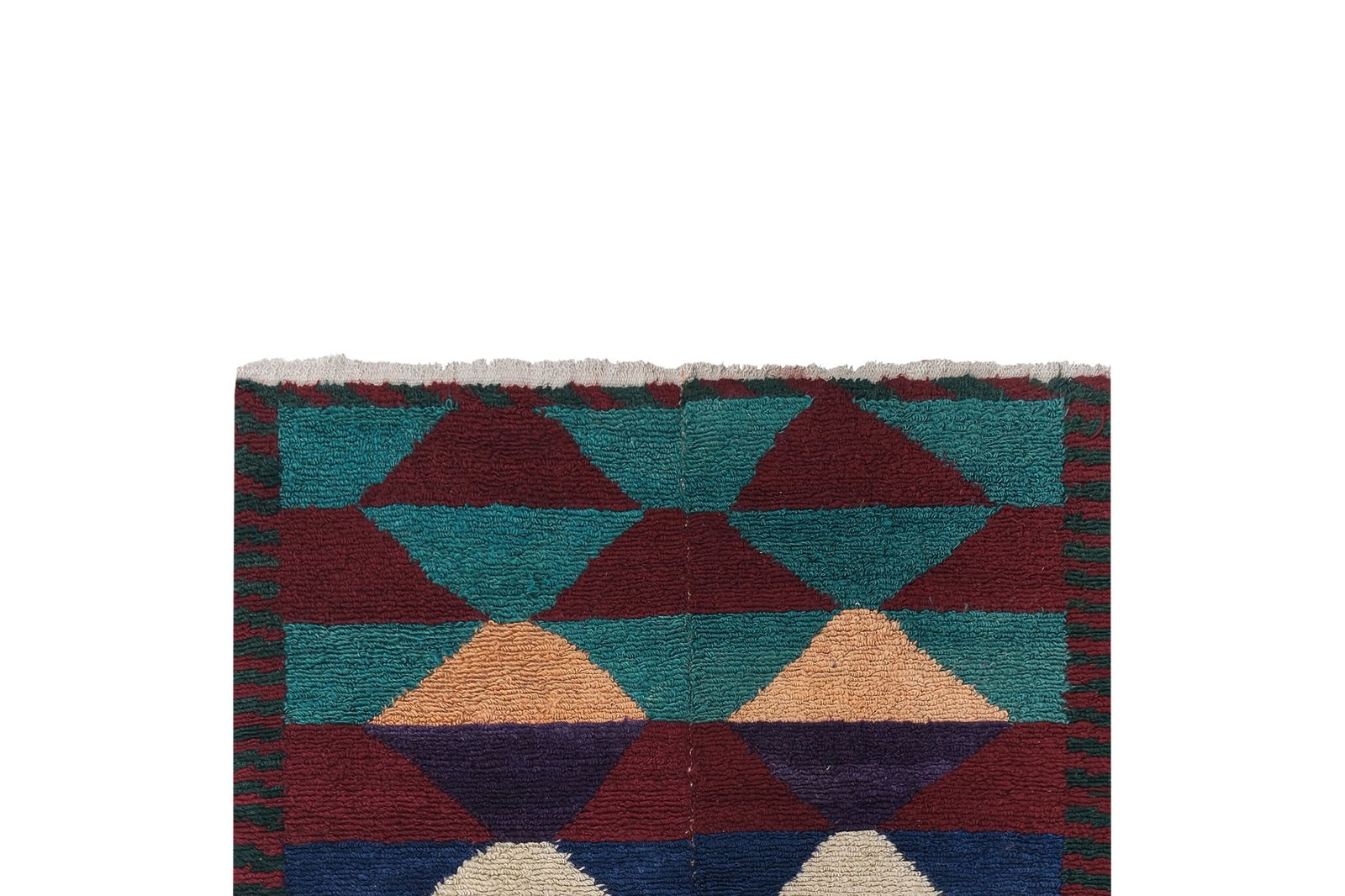 1970s Vintage Mohair Colorful Turkish Tulu Rug 3'9'' X 4'1'' - 4