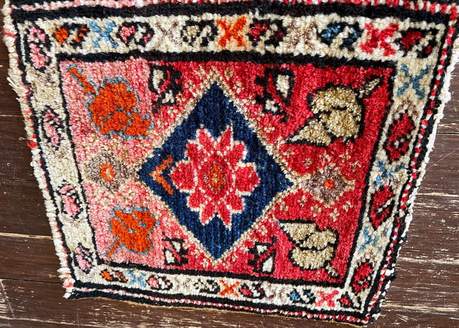 Antique Melayer Botheh Rug, C-1900's 11" X 12" - 5