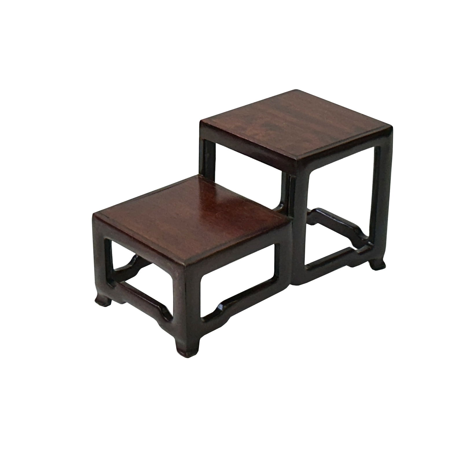 3.25" Brown Wood Step Shape Table Top Curio Display Easel Stand - 5