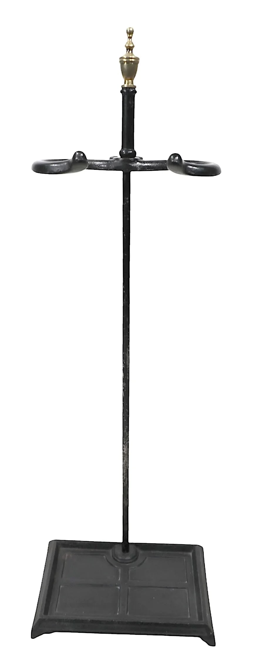 4 Pc. Vintage Brass and Iron Fireplace Tool Set - 2