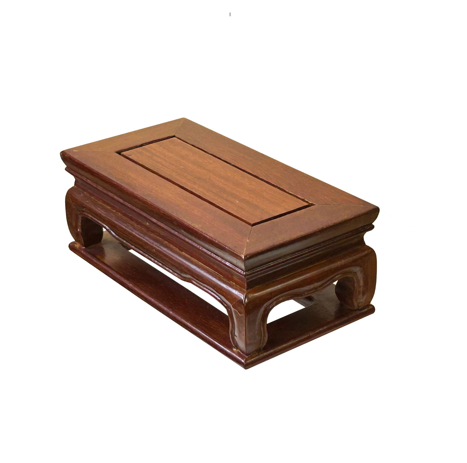 7.5" Light Brown Rectangular Curve Legs Wood Display Stand Riser - 3