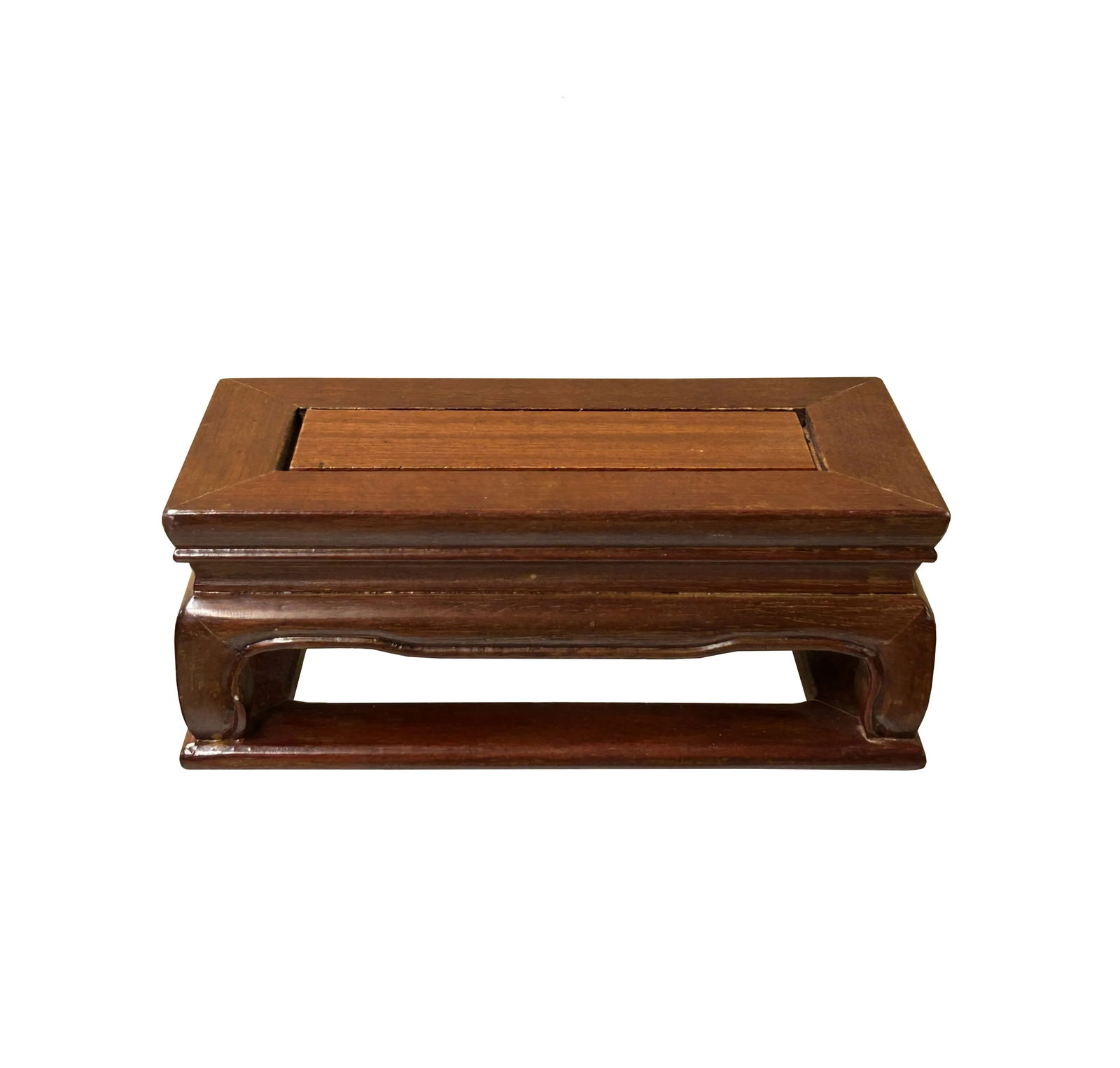 7.5" Light Brown Rectangular Curve Legs Wood Display Stand Riser - 5