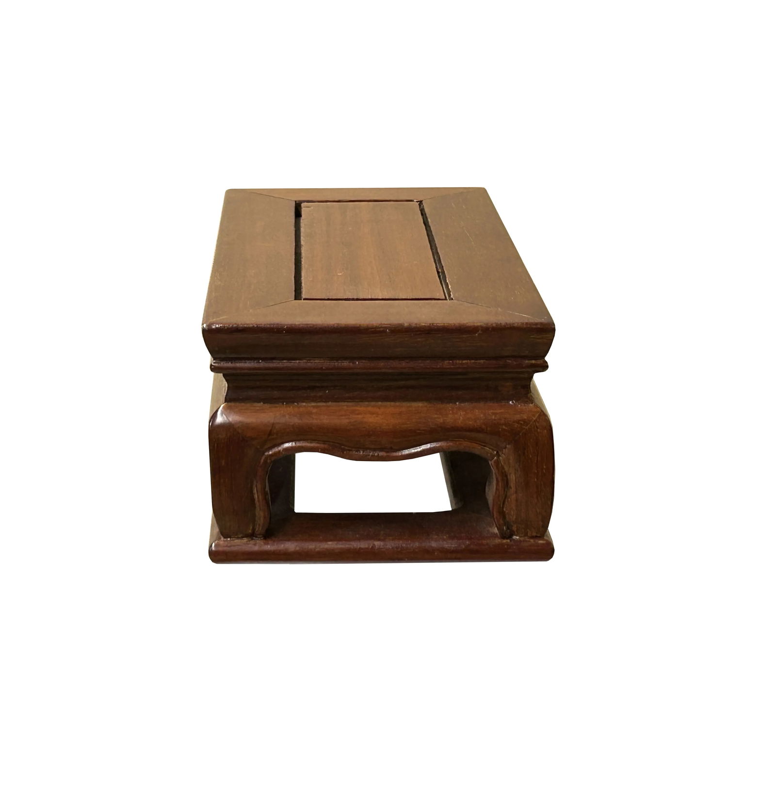 7.5" Light Brown Rectangular Curve Legs Wood Display Stand Riser - 6