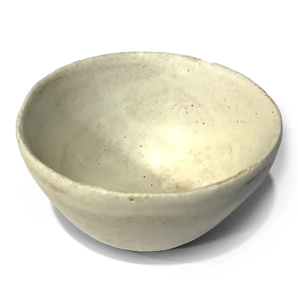 Handmade Abstract Small Oval Plate and Cup Organic in Paper Porcelain by Cortana - 3