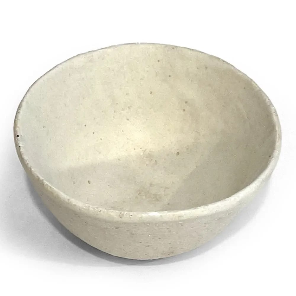 Handmade Abstract Small Oval Plate and Cup Organic in Paper Porcelain by Cortana - 7