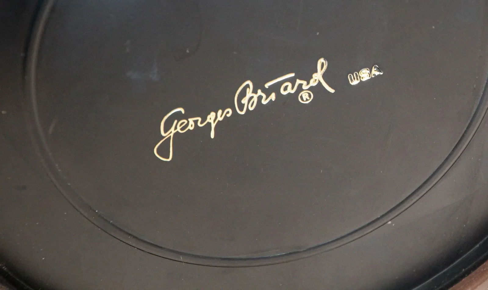 Georges Briard Signed Ice Bucket Brown Vinyl With Bicycle Design Vintage 1950s - 8