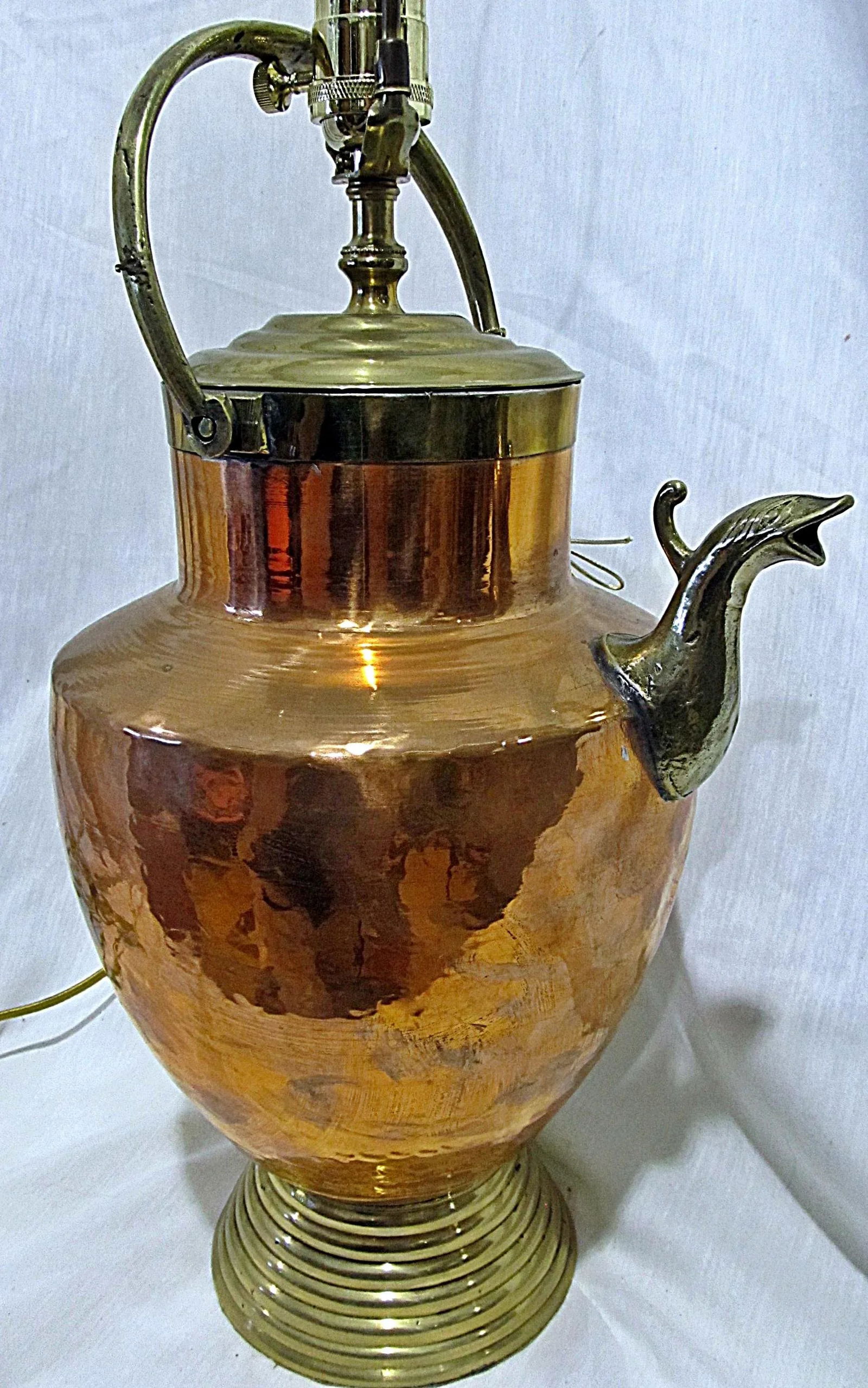 Solid Brass & Copper Bucket Lamp - 3