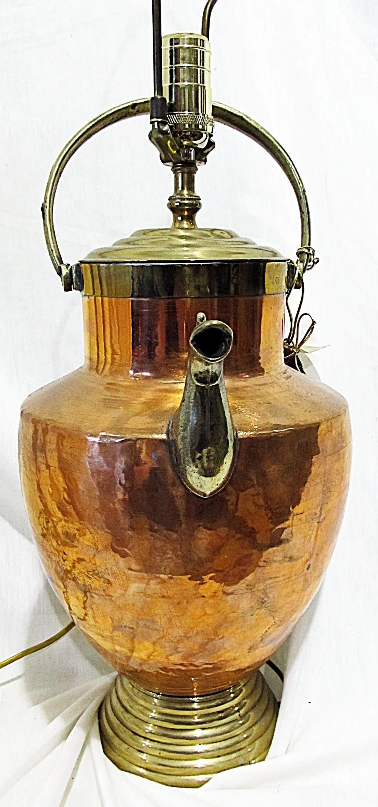 Solid Brass & Copper Bucket Lamp - 4
