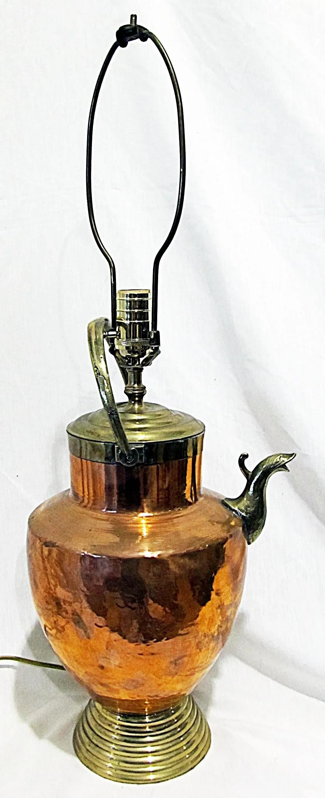 Solid Brass & Copper Bucket Lamp - 5